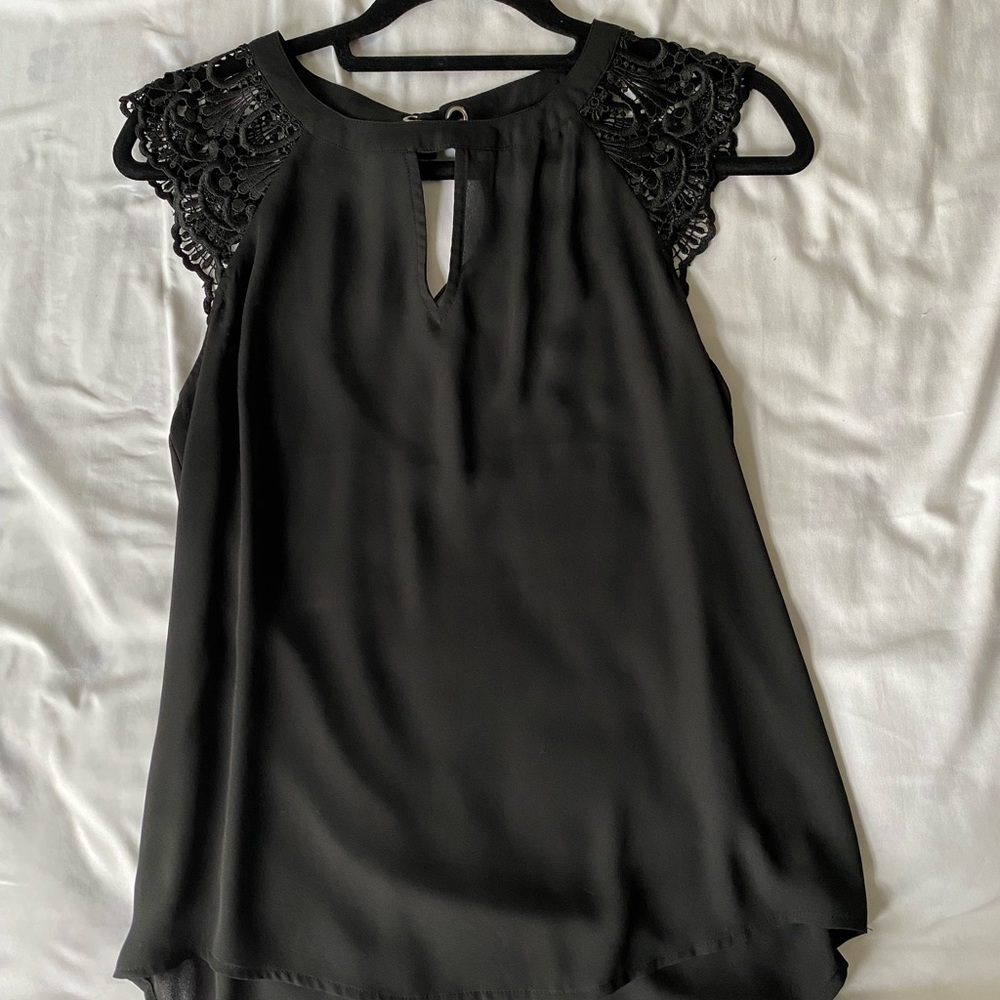 EXPRESS BLACK LACE TANK TOP - SIZE SMALL